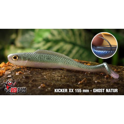 RedBass Gumová Nástraha Ripper Kicker Ghost Natur - L 100 mm