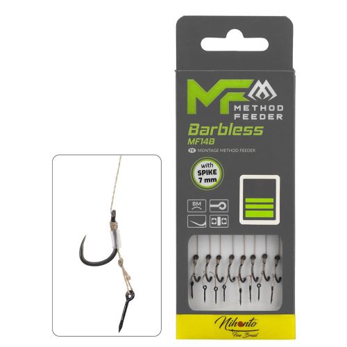 Mikado Nadväzec Feederový MF14 Braided S Ihlou Barbless 8 ks 10 cm