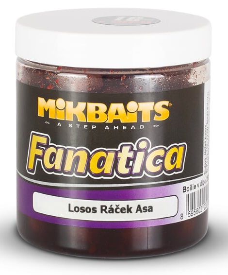 Mikbaits boilie v dipe fanatica losos ráček asa 250 g 20 mm