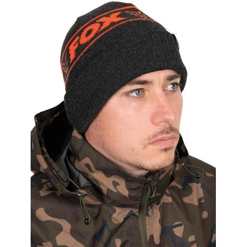 Fox Čiapka Collection Beanie Hat Black Orange