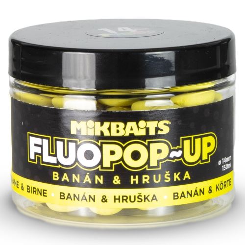 Mikbaits Plávajúce Boilie Fluo Banán Hruška 150 ml - 18 mm