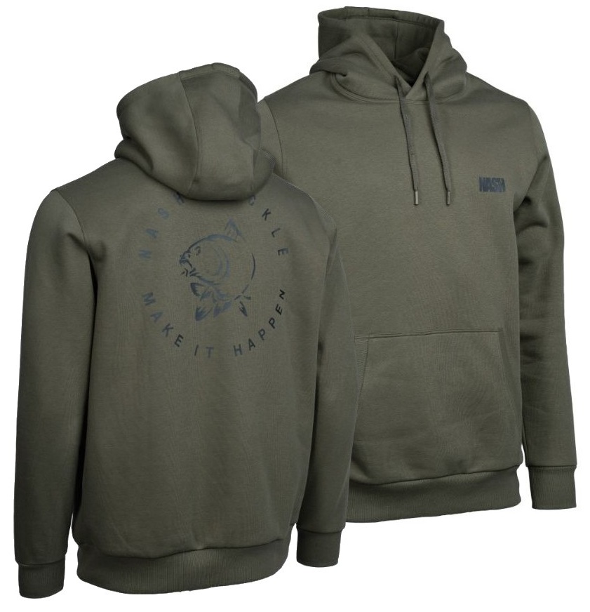 E-shop Nash mikina make it happen carp logo hoody green - s