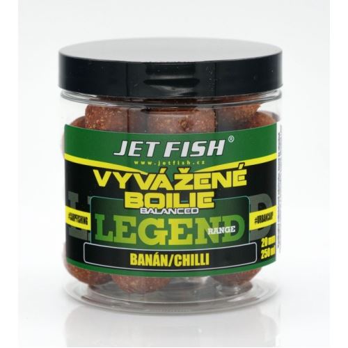 Jet Fish Vyvážené Boilie Legend Range Banán Chilli 250 ml