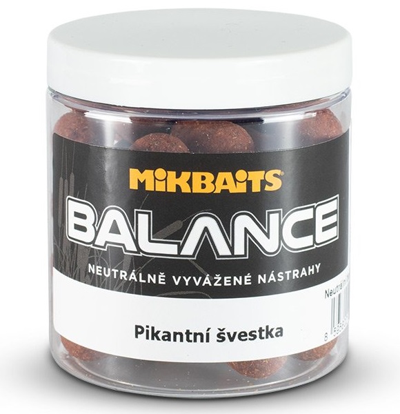 Mikbaits boilie spiceman balance pikantná slivka 250 ml-24 mm