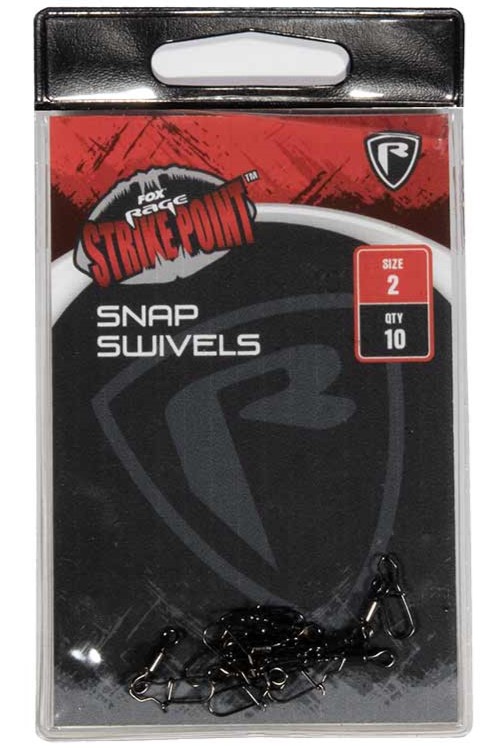 E-shop Fox rage karabínka s obratlíkom strike point snaps swivel - veľkosť 1