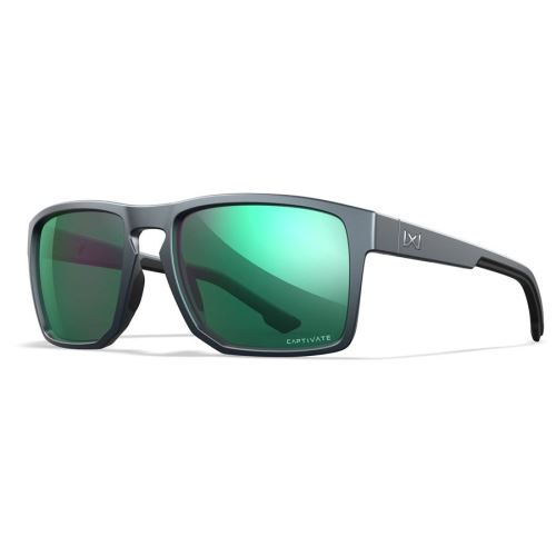 Wiley X Okuliare Founder Captivate Polarized Green Mirror - Matte Graphite