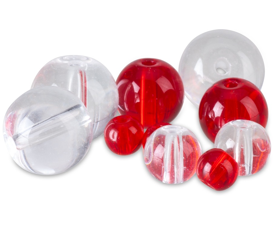 Iron claw pfs priehľadné korálky round glass beads - 6 mm - 20 ks