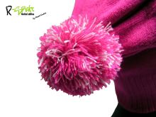 R-spekt Detská čiapka PomPom DUO beanie ružová (10)