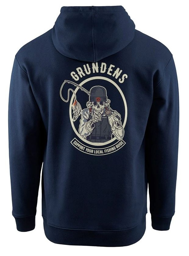 E-shop Grundéns mikina displacement dwr hoodie sl guides dark navy - m
