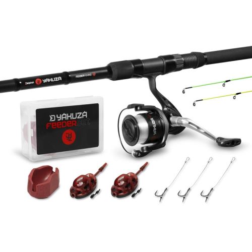 Delphin Feedrový Set Yakuza Prút 3,3 m 100 g 3-diel + Navijak 4T + Príslušenstvo