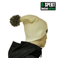 R-spekt Čiapka PomPom DUO beanie style smotanová (1)