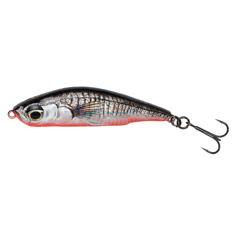 Savage gear wobler 3d sticklebait pencil sinking black red - 7,5 cm 13 g