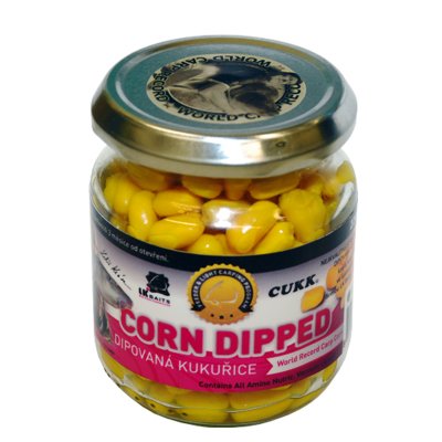 Lk baits dipovaná kukurica 220 ml-world record carp corn