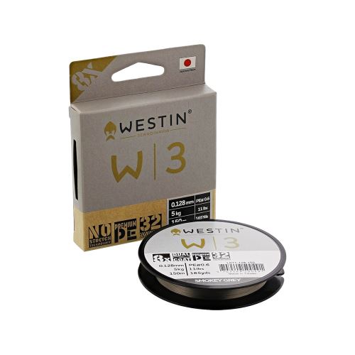 Westin Splietaná Šnúra W3 8 Braid Smokey Grey 150 m