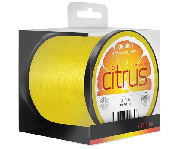 Delphin vlasec citrus žltý - priemer 0,25 mm / nosnosť 5 kg / návin 600 m