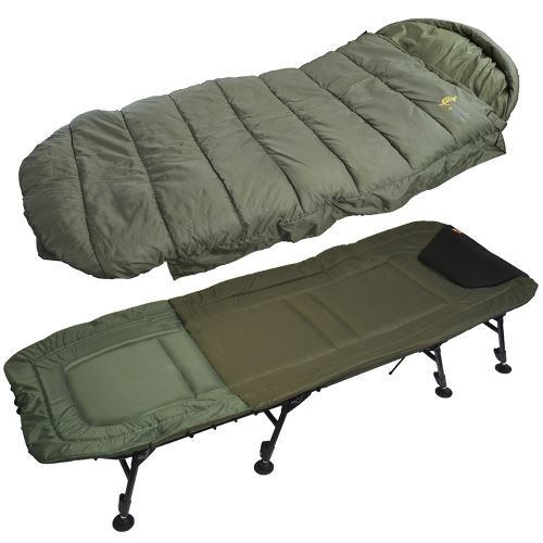 Prologic Set Cruzade Sleeping Bag + Flat Bedchair 8Legs