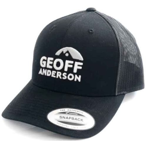 Geoff Andreson Šiltovka SnapBack Sieťová S Logem Čierna