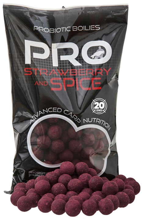 E-shop Starbaits boilie pro strawberry spice - 800 g 24 mm