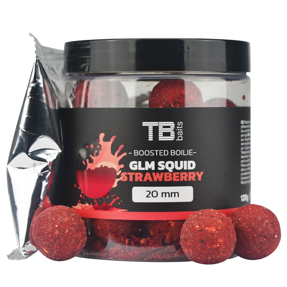 E-shop Tb baits boosterované boilie squid strawberry 120 g - 24 mm