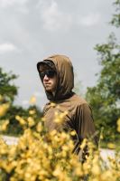 Korda Tričko UPF Hooded Top Dark Khaki (2)