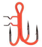 Mikado Trojháčiky Jaws Vertical UV Oranžové 4 ks - 2/0