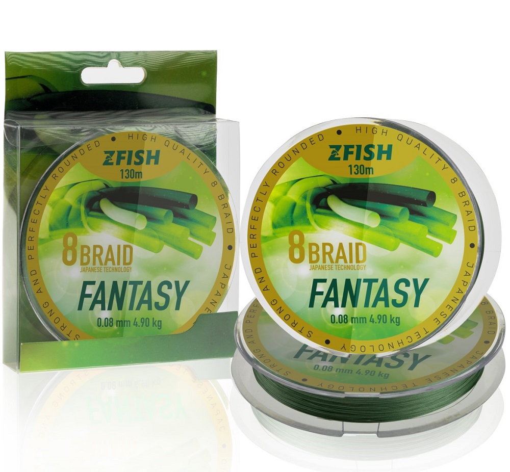 Zfish splienaná šnúra fantasy 8 braid 130 m - 0,12 mm 8,3 kg