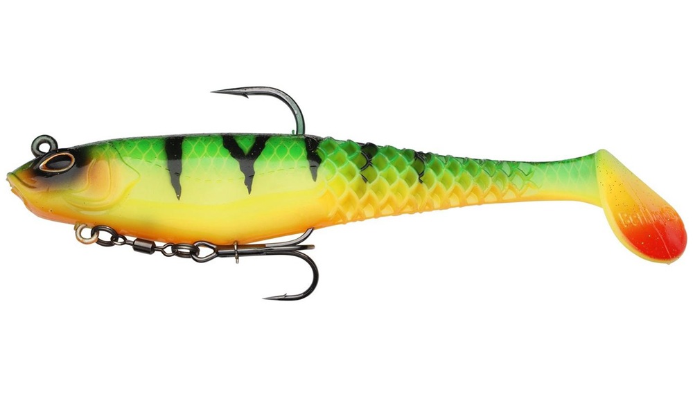 Berkley gumová nástraha powerbait cullshad deep sinking firetiger - 12,5 cm 42 g