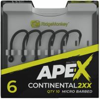 RidgeMonkey Háčik Ape-X Continental 2XX Barbed 10 ks - Veľkosť 2