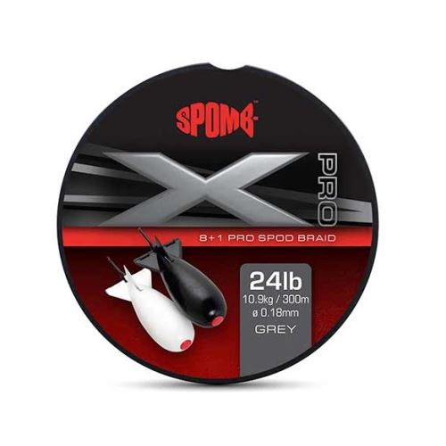 Spomb Splietaná Šnúra XD Pro Braid Grey 0,18 mm 300 m