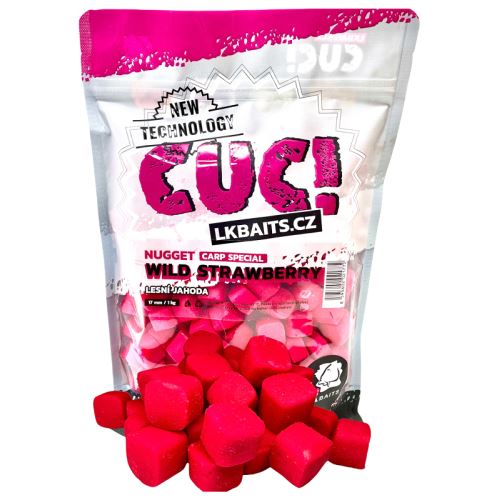 LK Baits CUC Nugget Carp Wild Strawberry 1 kg