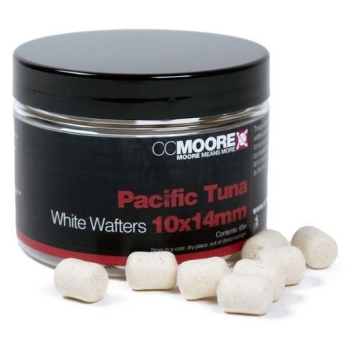 CC Moore Vyvážené Boilie Dumbell Wafters Pacific Tuna White 10x14 mm 65 ks