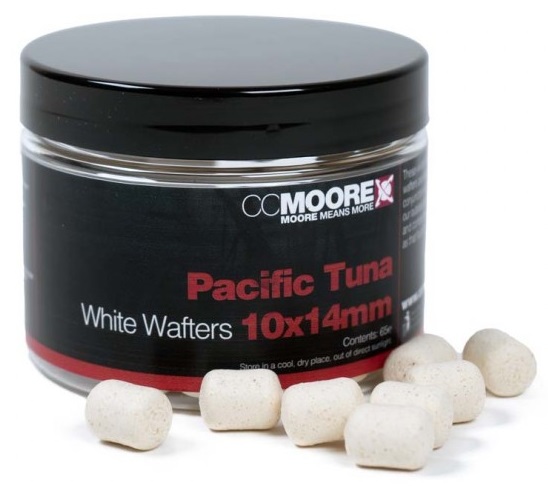 Cc moore vyvážené boilie dumbell wafters pacific tuna white 10x14 mm 65 ks