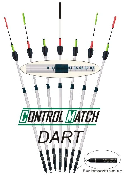 Cralusso plavák control match with dart - 10 g