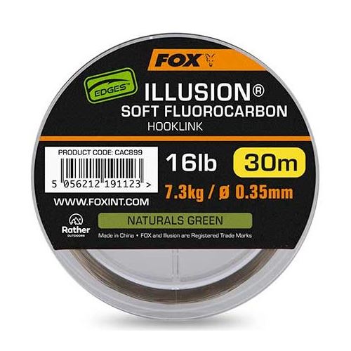 Fox Fluorocarbon Edges Illusion Soft Hooklink Naturals Green 30 m