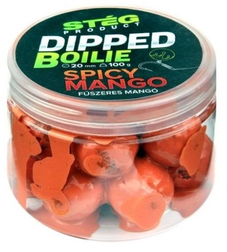 Stég boosterované boilie dipped boilie 100 g 20 mm - spicy mango