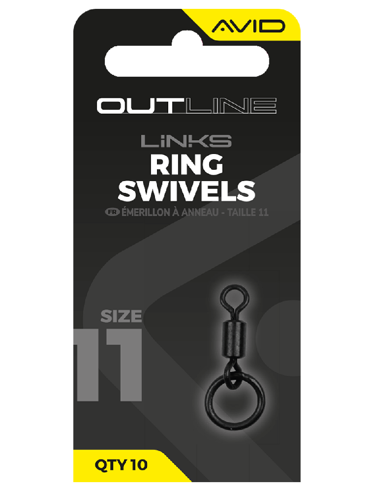 Avid carp obratlík s krúžkom outline ring swivel - veľkosti 11