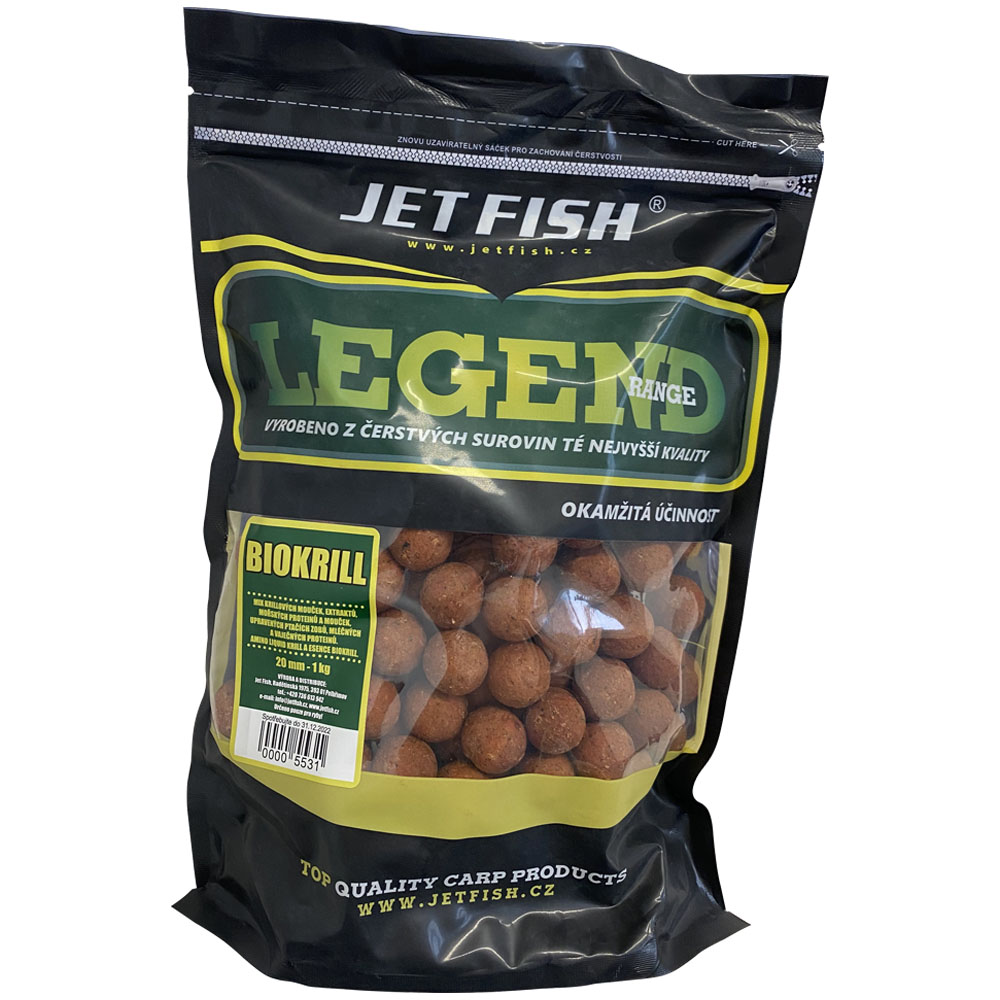 E-shop Jet fish boilie legend range biokrill - 10 kg 20 mm