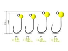 Delphin Jigová Hlavička T-AREA BL Wolframový Jig Fluo Žltý 5 ks (2)