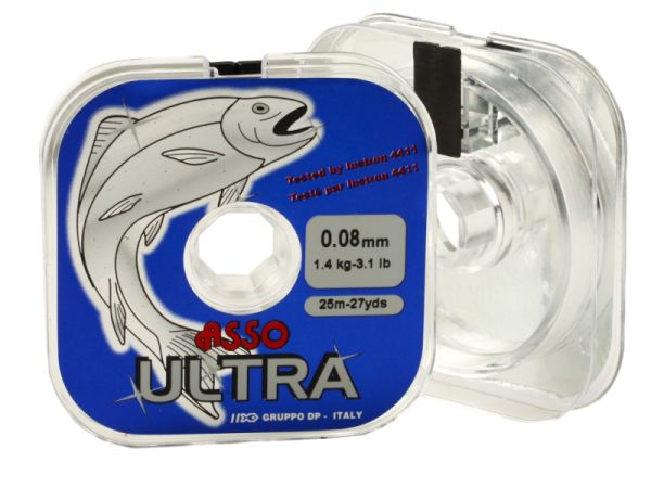 Asso ultra vlasec číra 25m-priemer 0,18 mm / nosnosť 6 kg