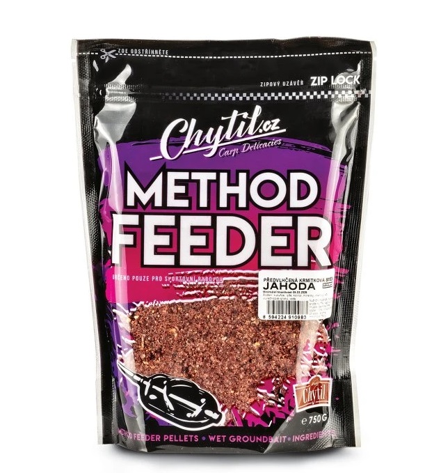 E-shop Chytil method predvlhčená krmítková zmes 750 g - jahoda