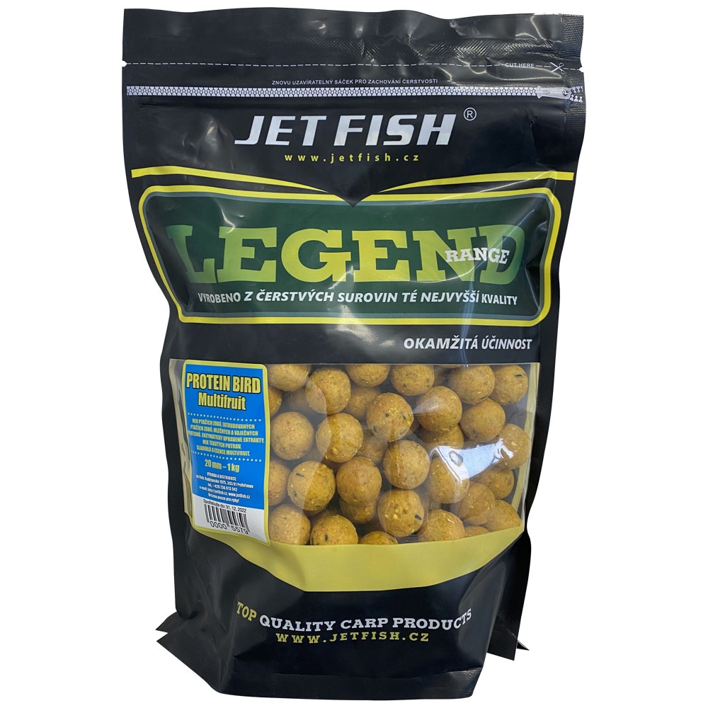 Jet fish boilie legend range protein bird multifruit - 1 kg 24 mm