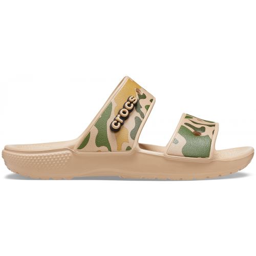 Crocs Sandále Classic Crocs Printed Camo Sandal Chai/Tan