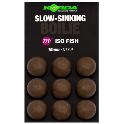 Korda Umelé Boilie Slow Sinking Boilie ISO Fish 9 ks