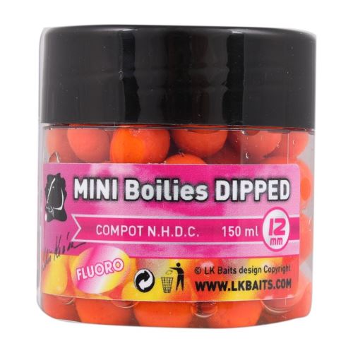 LK Baits Mini Boilies a Dip Compot NHDC 12 mm 150 ml