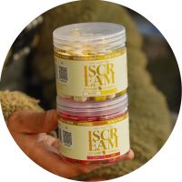 One More Cast Wafters Boosted Fluoro Wafters iScream 100 g 10x14 mm - White & Yellow