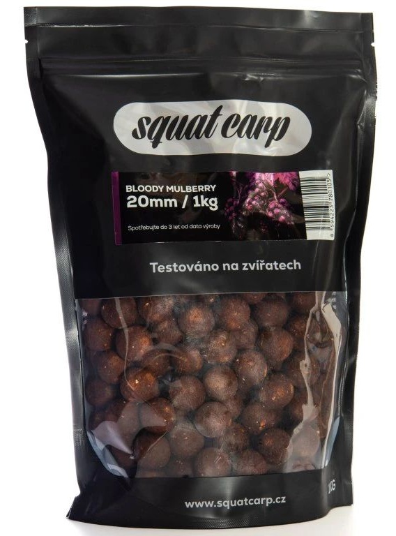 Squat carp boilies bloody mulberry - 1 kg 24 mm