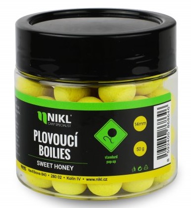 Nikl plávajúce boilies sweet honey - 16 mm 50 g