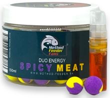 Method Feeder Fans Pop Up Duo Energy 15 mm 150 ml + Sprej Esencia 2 ml - Spice Meat