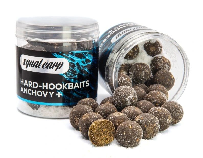 Squat carp tvrdené boilies hard hookbaits anchovy+ 170 g - 20 mm