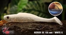 RedBass Gumová Nástraha Ripper Kicker White G (1)